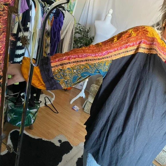 Free People Black and Orange Tunic Top - Picture 5 of 5